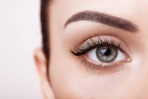 Female,Eye,With,Extreme,Long,False,Eyelashes.,Eyelash,Extensions.,Makeup,