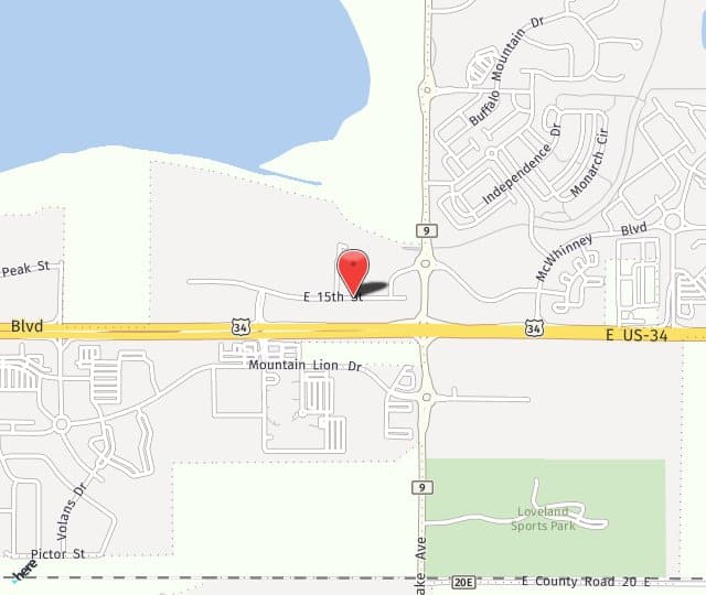 Location Map: 3650 E. 15th St, Loveland, CO 80538