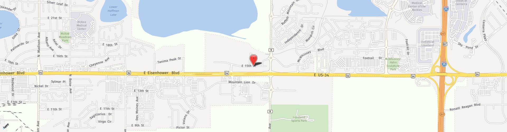 Location Map: 3650 E. 15th St, Loveland, CO 80538