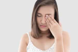 Woman with ocular herpes in Loveland, CO