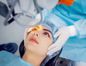 Woman about to have cataract surgery in Loveland, CO